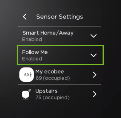 ecobee follow me enabled