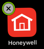 Removal option highlighted on mobile app icon.