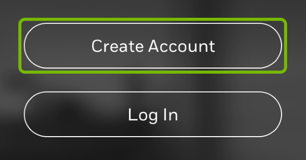 Create Account button highlighted in Honeywell Home app.