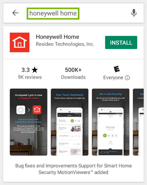 Keyword highlighted in Google Play search.