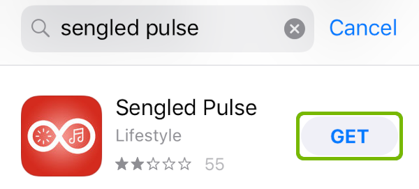 App Store search with Get highlighted.