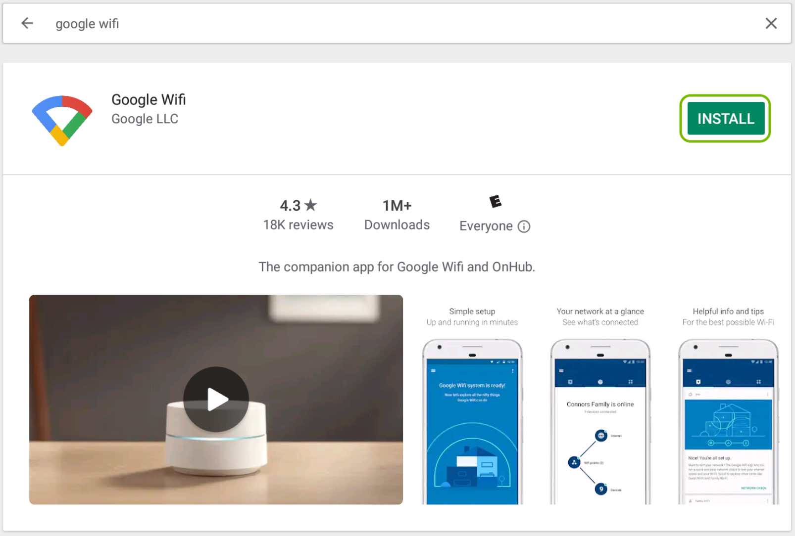 Install Eero Pro App from Google Play