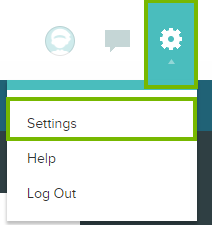 The settings option