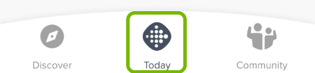 Today tab highlighted in Fitbit app.