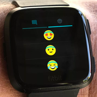 Emoji on a fitbit versa