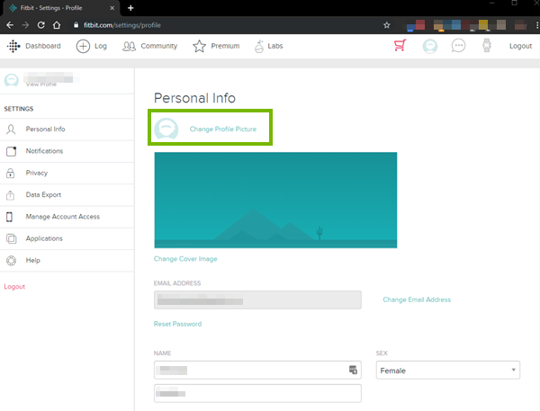 Changing profile picture