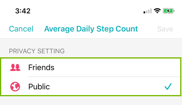 Adjusting average daily step count