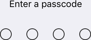 Enter a passcode