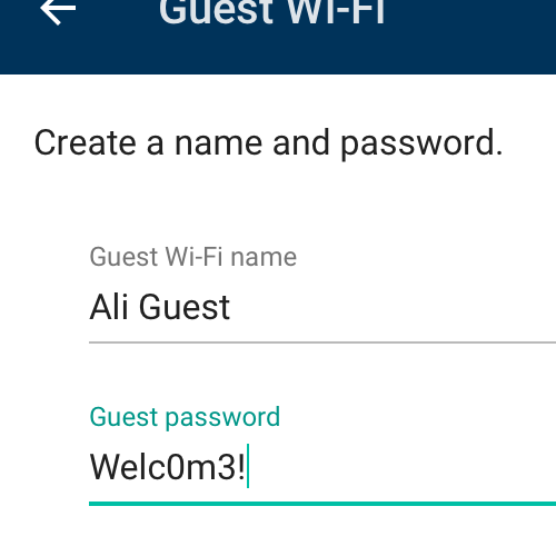 google app type in password and user