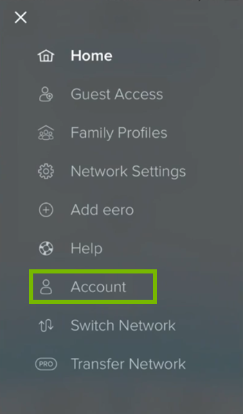 Account settings
