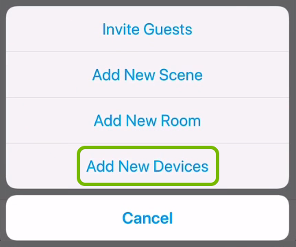 Add New Devices option highlighted in C by GE app.
