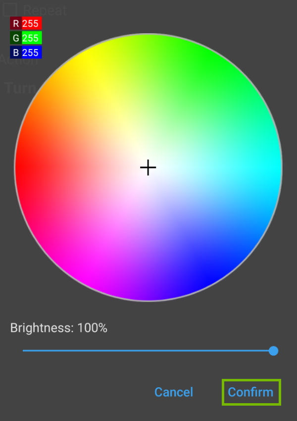 Color selection page