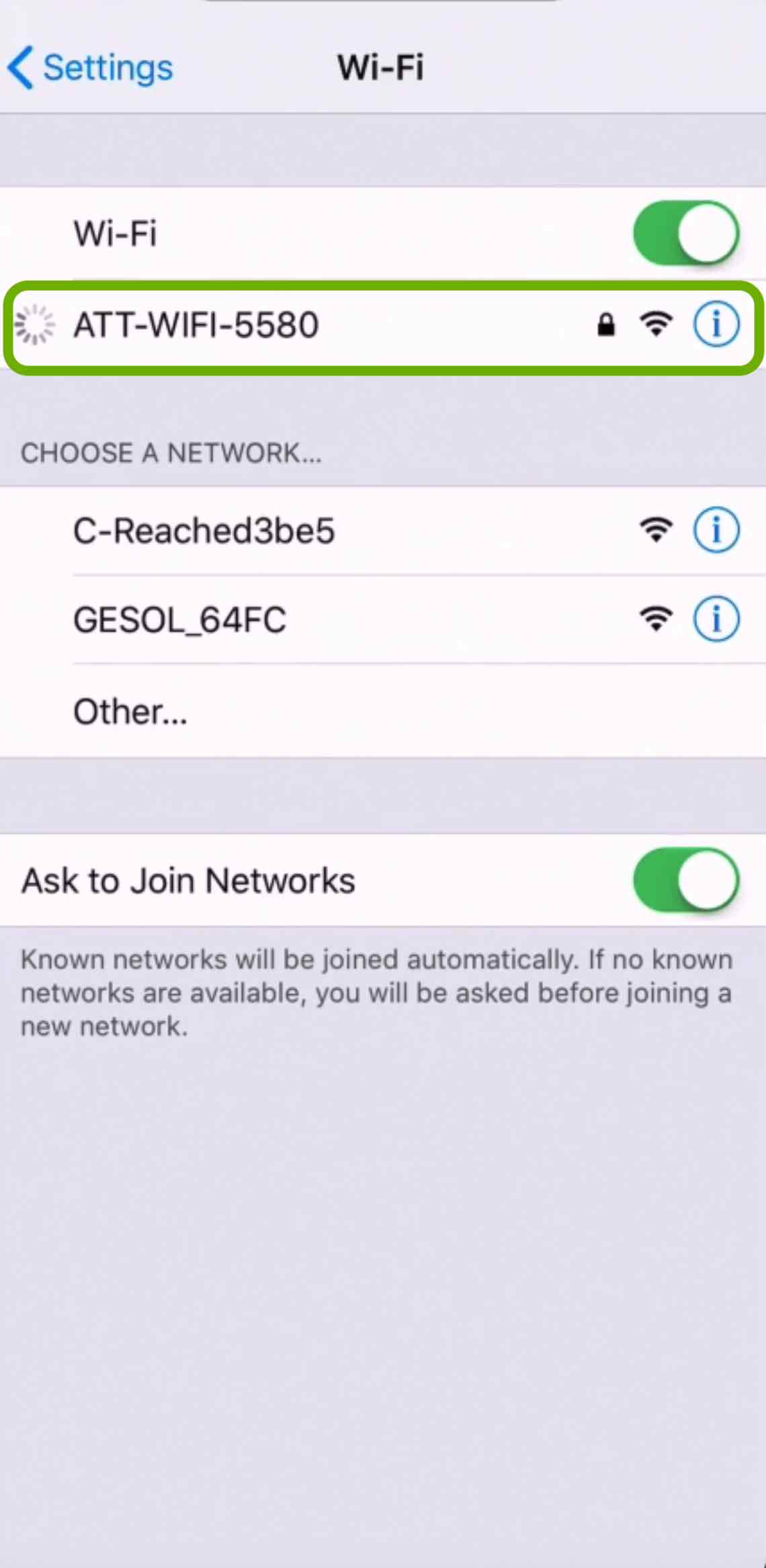 connect to your home wifi