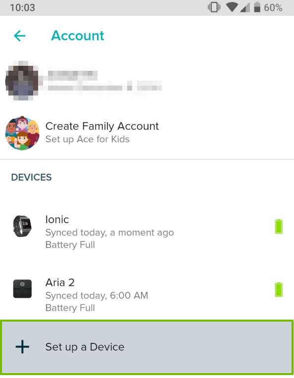 Setting up a new device