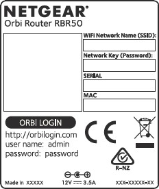 Orbi Router Sticker.