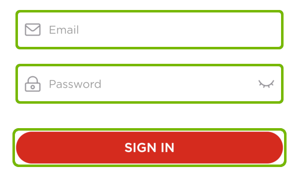 Log in screen with Fields highlighted.