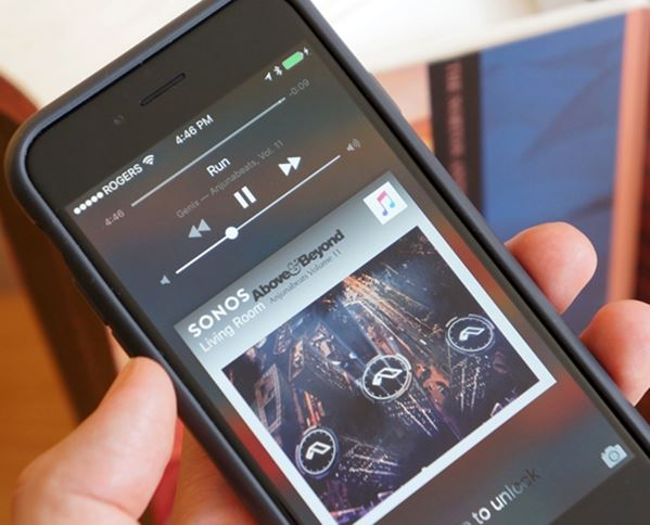 Sonos app lock screen