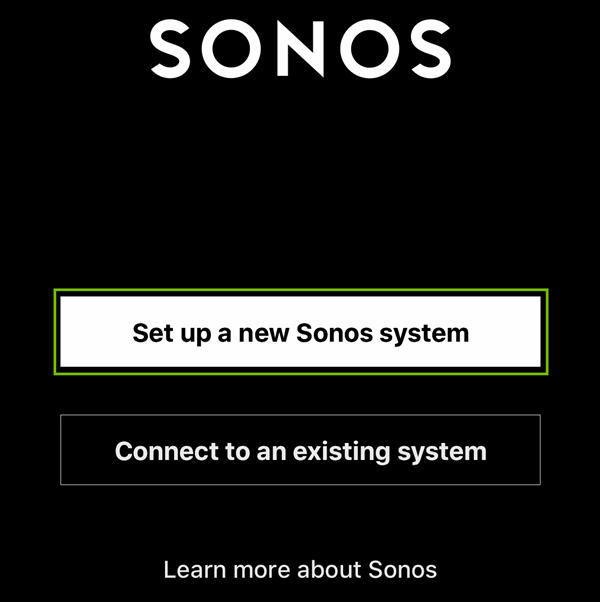 Setting up a new sonos system