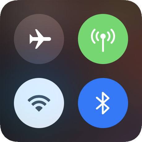 WiFi turned off in iOS control center.