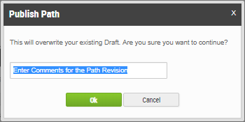 Publish path prompt.