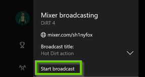 Xbox start broadcast icon