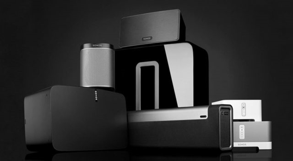 Assorted Sonos devices.