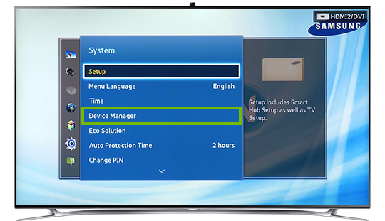 Device Manager menu option.