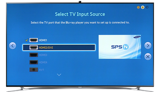Example connection type menu.