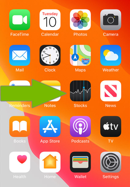 Swipe method highlighted on Home screen of iOS.