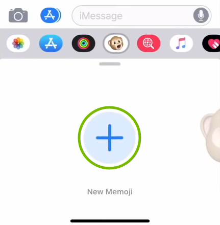 New Memoji icon highlighted in Animoji menu on iOS.