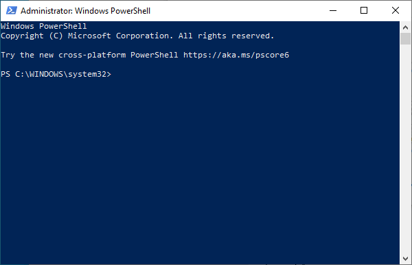 Windows PowerShell with Administrative Privilages