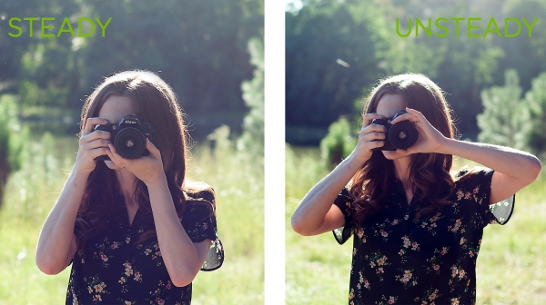 How to hold and not hold a camera while taking a shot.