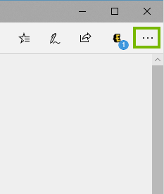 Microsoft Edge with 3 dots highlighted. Screenshot