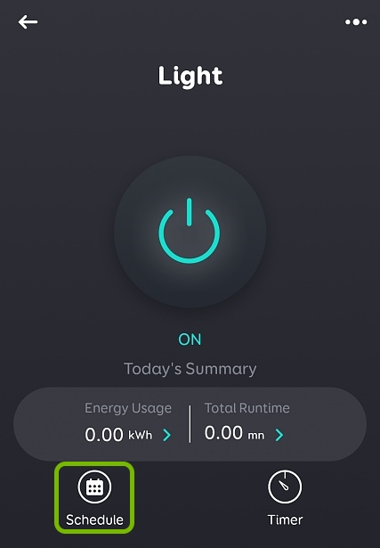 Schedule option highlighted for selected plug in EufyHome app.