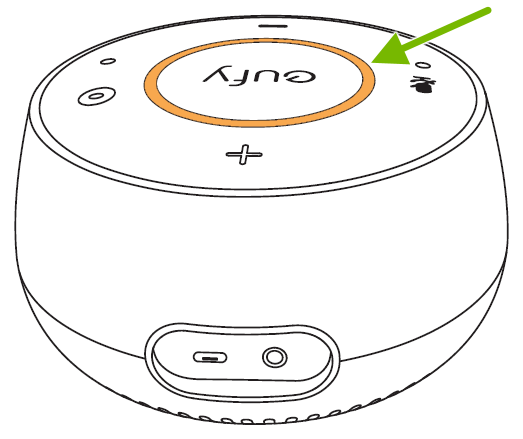 Ring light turned orange on top of Eufy Genie.