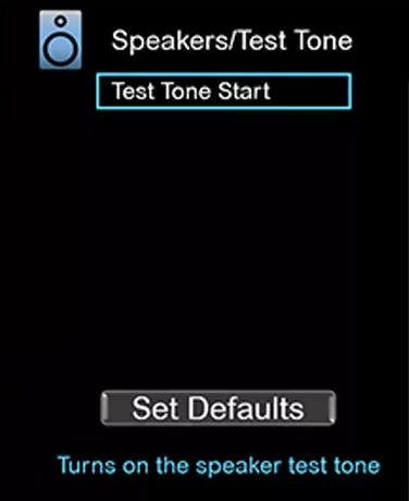 Selecting the test tone