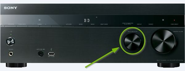 Input selection knob