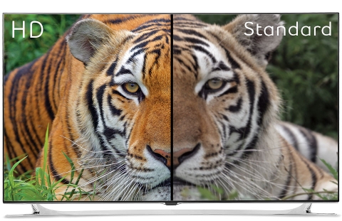 Contrasting high definition and standard definition television signals.