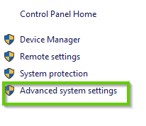 Advanced System Settings
