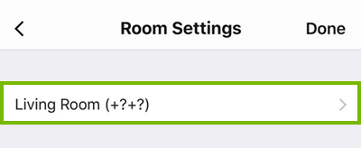 Selecting the living room