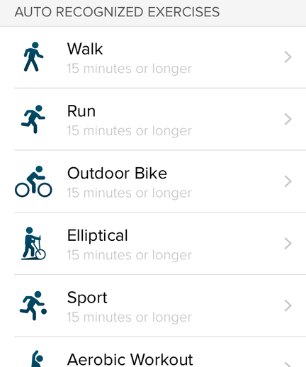 A list of adjustable exercises