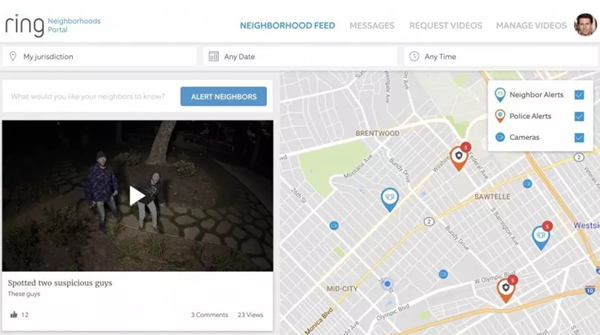 Ring law enforcement portal