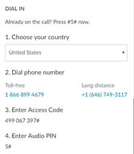 dial in by phone