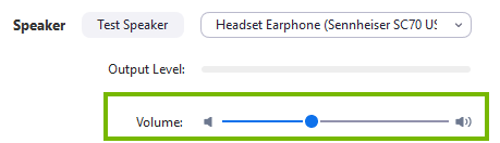 Testing speaker volume