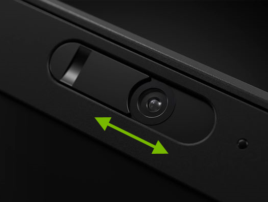 Laptop camera with cover.