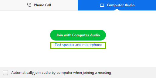 Testing your speakers and microphones