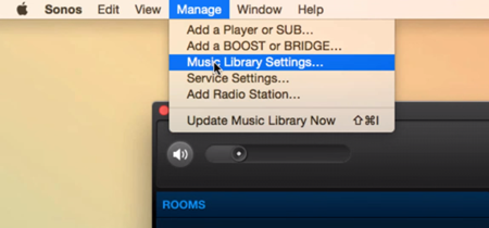 Music library settings on a Mac