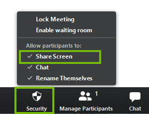 Disable share screen