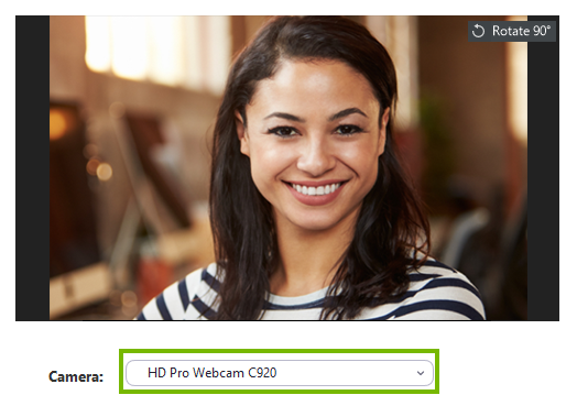 Zoom camera selection