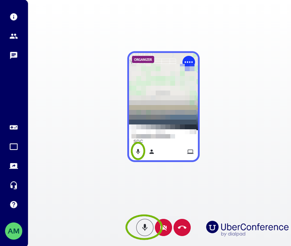 An open mic on uberconference